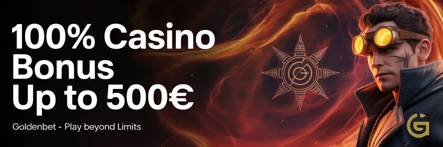 GoldenBet 100% Casino Bonus Up to 500 Euro